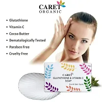 CARET ORGANIC Glutathione and Vitamin C Skin Whitening Soap for Dark Spot and Dead Skin Cell Removal, Dermotologically- Pack of 3 , 75 Grams-thumb2