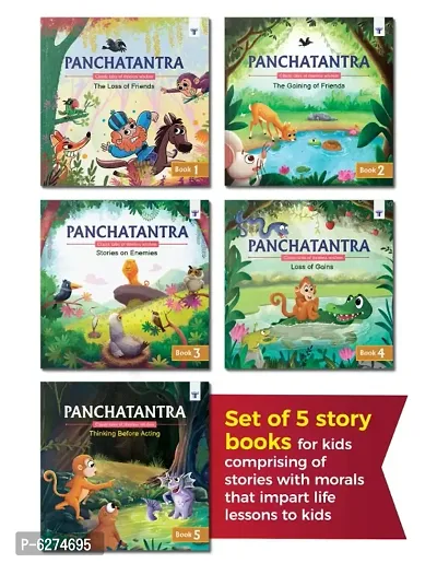 Panchatantra Story Books In English For Kids | Classic Tales For Children | Moral Story | Pack of 5 Books-thumb0