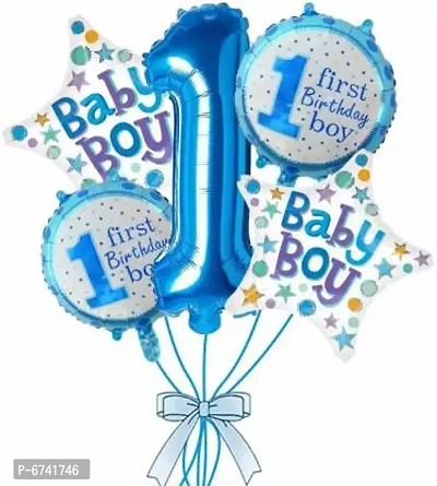 Fancy Printed Set Of 1St First Happy Birthday Balloon Item Set-thumb0