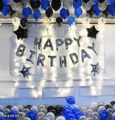 Fancy Solid Happy Birthday Balloons Decoration Kit Decor -66Pcs Set