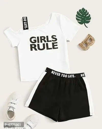 Beautiful White Clothing Set For Girls-thumb0