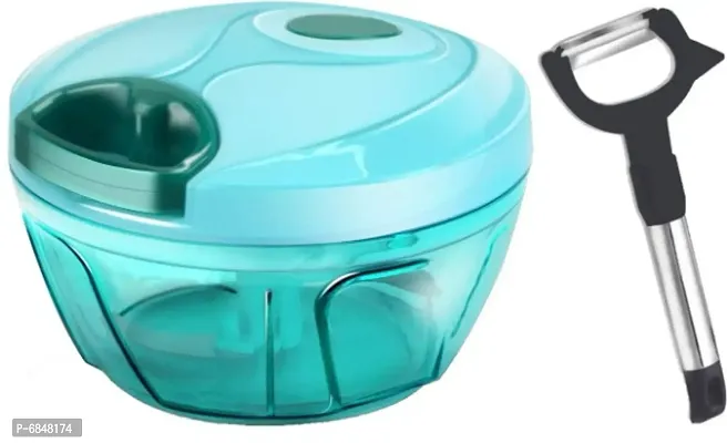 Sturdy Combo Of Green 450 Ml Chopper And Movable Peeler Vegetable  1 Chopper And 1 Peeler Movable