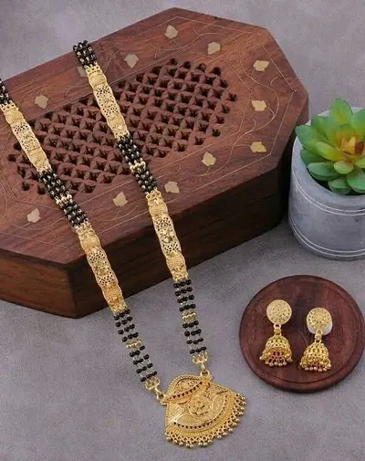 Golden Brass Beads Mangalsutra Sets