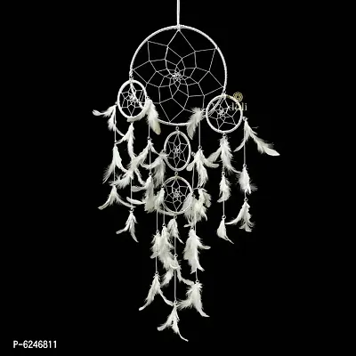 DULI Big White color Dream catcher Wall Hanging for Home Decoration Dreamcatcher Feather Hanging Decorative-thumb2