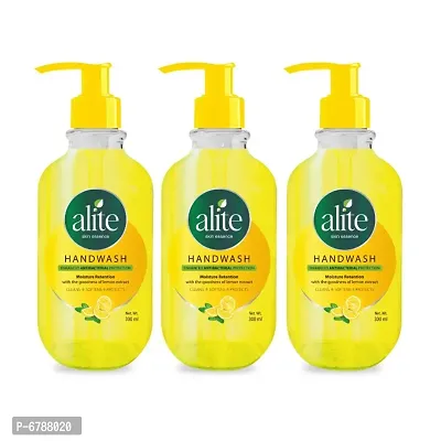 Alite Hand Wash 300ml Each - Pack of 3 ( Lemon ) - 900ml Total Free Size-thumb0