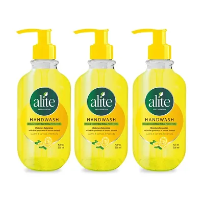 Alite Hand Wash 300ml Each - Pack of 3 ( Lemon ) - 900ml Total Free Size