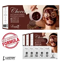 Luster Wine Facial Kit and Chocolate Facial kit | 3 Single Use Facials Inside | Skin Brightening and Instant Glow | Facial Kit For Women and Men | All Skin Types | Paraben and Sulfate Free 120g each-thumb1
