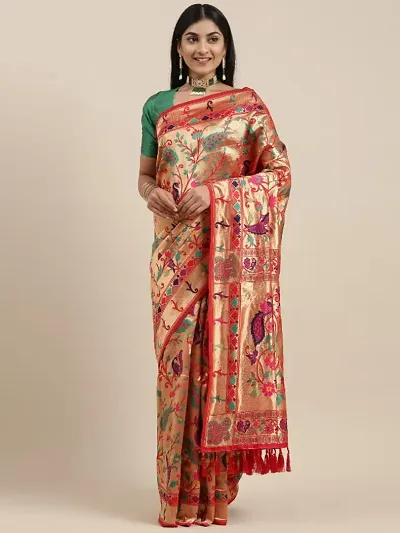 Festival Wear Paithani Art Silk Sarees With Blouse Piece