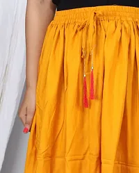 Trendy Rayon Yellow Solid Mini Skirt For Women-thumb3