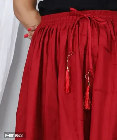 Trendy Rayon Maroon Solid Mini Skirt For Women-thumb4