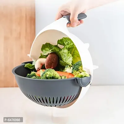 9 in 1 Vegetable Cutter with Drain Wet Basket Kitchen Shredder Grater Slicer Magic Multifunctional Rotate Vegetable Cutter Chopper-thumb5