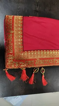 Attractive Art Silk Lace Border Saree with Blouse piece-thumb2