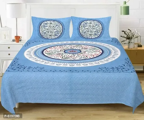 Cotton Printed Bedsheet With Two Pillow Covers-thumb2
