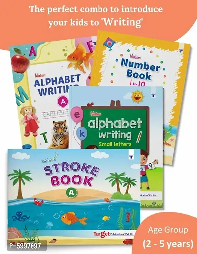 English Writing Practice Books for Nursery Kids Learn ABCD Alphabet Capital and Small Letters, Numbers 1 to 10, Stroke Tracing and Pattern Writing 2 to 5 Year Old Includes Directions to Write