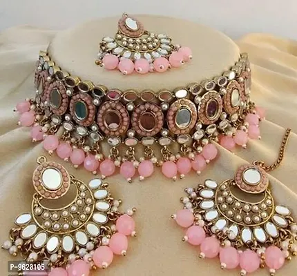 Traditional Pink Alloy Jewellery For Women