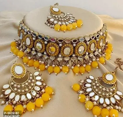 Traditional Yellow Alloy Jewellery For Women-thumb0