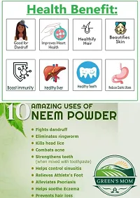 Natural Fresh NEEM LEAF POWDER Good for Immunity, Diabetes, Ulcer and Wound Healing, Dental and Oral Health, Purifies Blood, Dandruff, Hair Growth 500g-thumb2