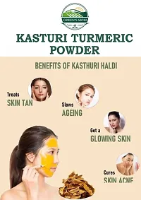 Natural Pure KASTURI TURMERIC POWDER  KASTURI MANJAL Curcuma AromaticaAmba HaldiWild/Jangli Haldi for Skin glowing, Spot less And Pimple free face pack  250g-thumb2