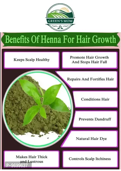 Natural Pure HENNA Powder for Improves Hair Growth And Coloring, Hair Shiny And Soft, Reduces Hair fall And Dandruff   100g-thumb3