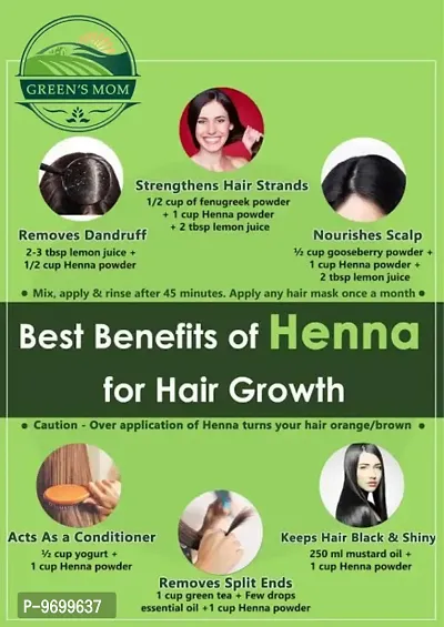 Natural Pure HENNA Powder for Improves Hair Growth And Coloring, Hair Shiny And Soft, Reduces Hair fall And Dandruff   100g-thumb5