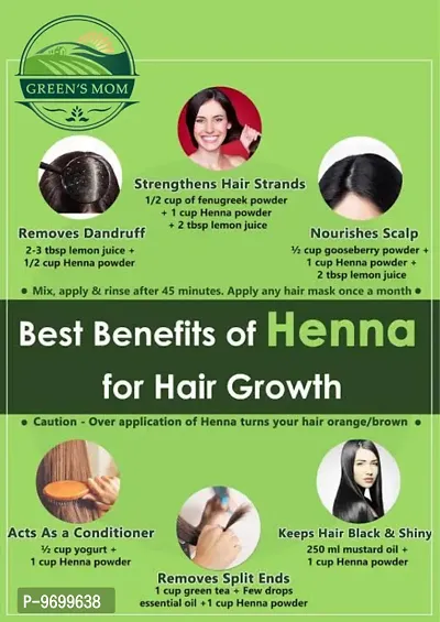 Natural Pure HENNA Powder for Improves Hair Growth And Coloring, Hair Shiny And Soft, Reduces Hair fall And Dandruff   250g-thumb5