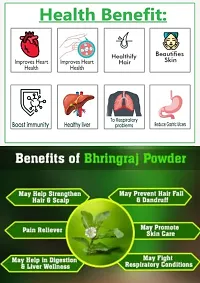 Natural Fresh BHRINGRAJ POWDER for Hair Growth, Skin And Face care Herbal Health Supplement for Immunity Booster, Digestion, Diabetes, Gastric ulcers And Respiratory problems 500g-thumb2