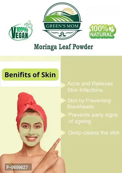 Natural Fresh Moringa Drumstick Leaf Powder for Immunity And Energy Booster, Digestion, Diabetes, Hair Growth, Skin And Face care 500g-thumb5