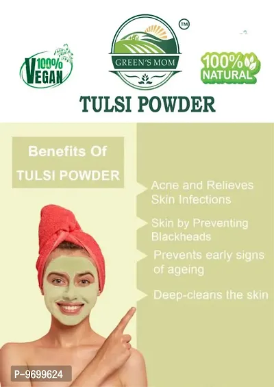 Natural Fresh TULSI POWDER for Boosts Immunity Reduces Cold, Cough And Other Respiratory Disorders Reduces Diabetes, Stress And Fatigue Hair And Skin care 500g-thumb5