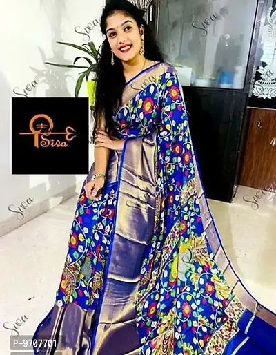 Fancy Chiffon Saree with Blouse Piece for Women-thumb0