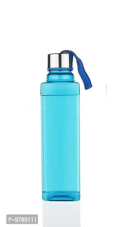 Premium Square Shape Water Bottle with strap for Fridge, Office, Gym 1000 ML Bottle, Pack of 1, Multicolor