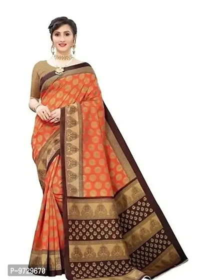Attractive Art Silk Saree with Blouse piece For WomenPack Of 1-thumb0