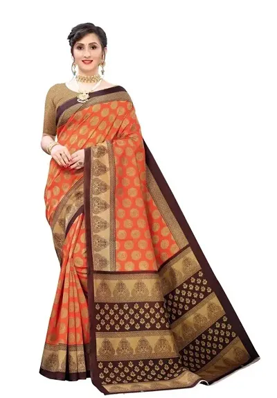 Classic Art Silk Printed Sarees with Blouse piece
