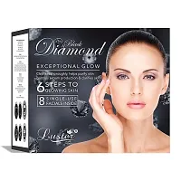 Luster Black Diamond Exceptional Glow Facial Kit | 6 Step Facial Kit | For Purify Skin and Deep Cleansing | All Skin Types | Paraben Free &ndash; 320ml-thumb3