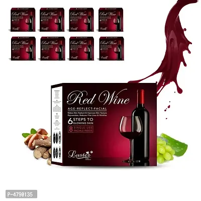 Luster Red Wine Age Reflect Facial Kit |Anti Ageing Facial Kit | Wine Facial | For Glowing Skin and Deep Cleansing | Skin Brightening and Instant Glow | Paraben Free - 320ml-thumb4