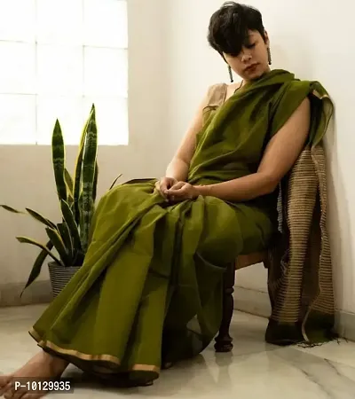 Wonderful Cotton silk Saree With Blouse piece