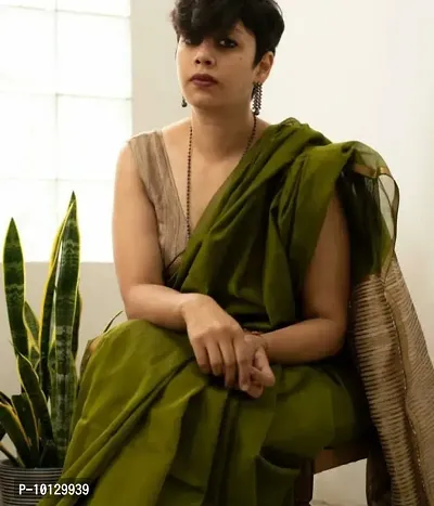 Wonderful Cotton Silk Saree With Blouse piece-thumb0