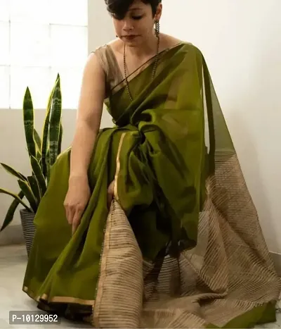 Wonderful Cotton silk Saree With Blouse piece