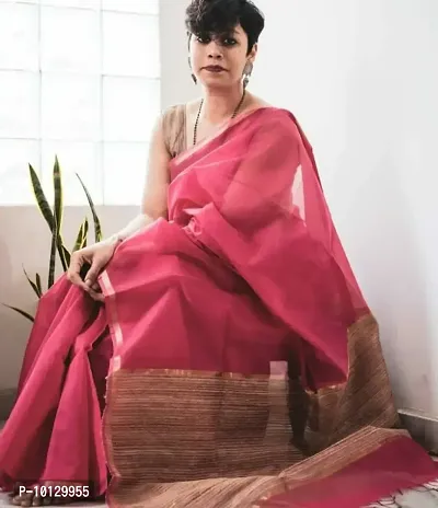 Wonderful Cotton silk Saree With Blouse piece