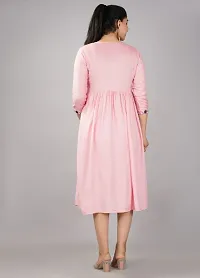 Stylish Rayon Pink Kurtas For Women-thumb1