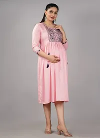 Stylish Rayon Pink Kurtas For Women-thumb3