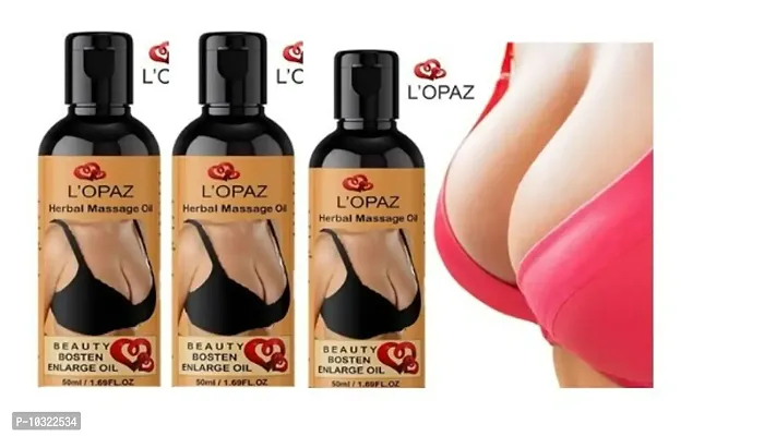 Pure Herbal Effective Breast Growth Massage Essential Oil Improves Breast Size Pack of 3-thumb0