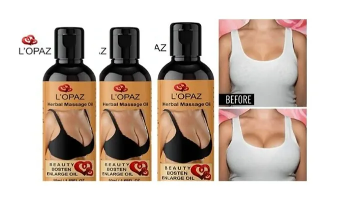 Breast Growth Massage Essential Oil Improves Breast Size and Increase Breast Firmness No Side Effect Pack of 3