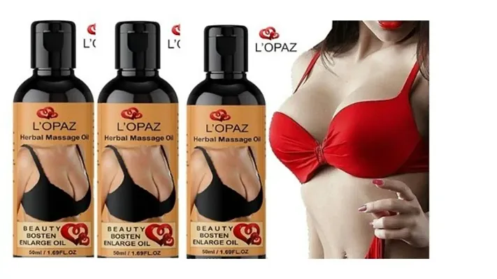 Pure Herbal Effective Breast Growth Massage Essential Oil Improves Breast Size and Increase Breast Firmness No Side Effect Pack of 3