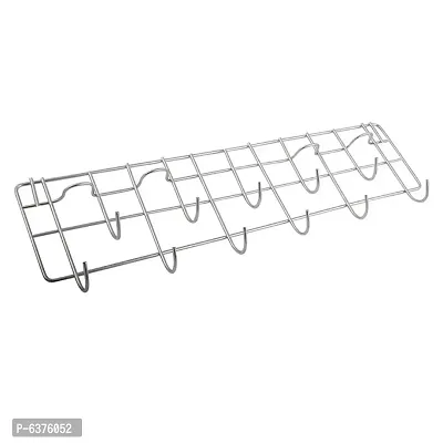 Useful Stainless Steel Plate Stand Dish Rack Steel Pack Of 2 And Ladle Hook Rail Wall Mounted Ladle Stand For Kitchen-thumb4