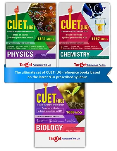 CUET Entrance Exam Books | CUET UG Physics, Chemistry and Biology |Common University Entrance Test | 4016 MCQs Syllabus Prescribed By NTA | CUET BSC Guide Consists Topic Test and Quick Revision