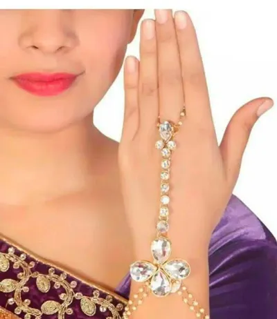 Kundan Studded Exclusive Bracelets With Rings