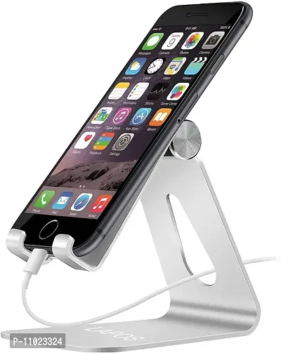 Tabletop Cell Phone Stand, Adjustable Phone Holder Stand Dock Holder - Full Aluminum Desktop Holder Stand Accessories Mobile Holder Stand For Table