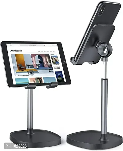 Mobile Stand Holder For Table, Ipad Tabletop Stand For Online Classes, Angle Height Adjustable Cellphone Holder, Compatible For All Mobile Phones, Iphone, Ipad, Tablet