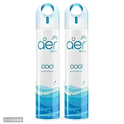 Godrej aer Spray | Room Freshener for Home And Office - Cool Surf Blue | Pack of 2 (220 ml each)-thumb2