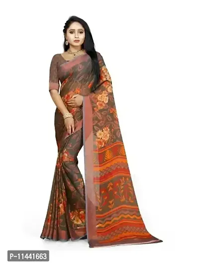 Classic Brasso Printed Saree with Blouse piece